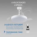 Ventilador de Techo Led Mistra CCT. Mod. LM8086