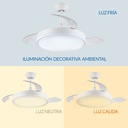 Ventilador de Techo Led Mistra CCT. Mod. LM8086