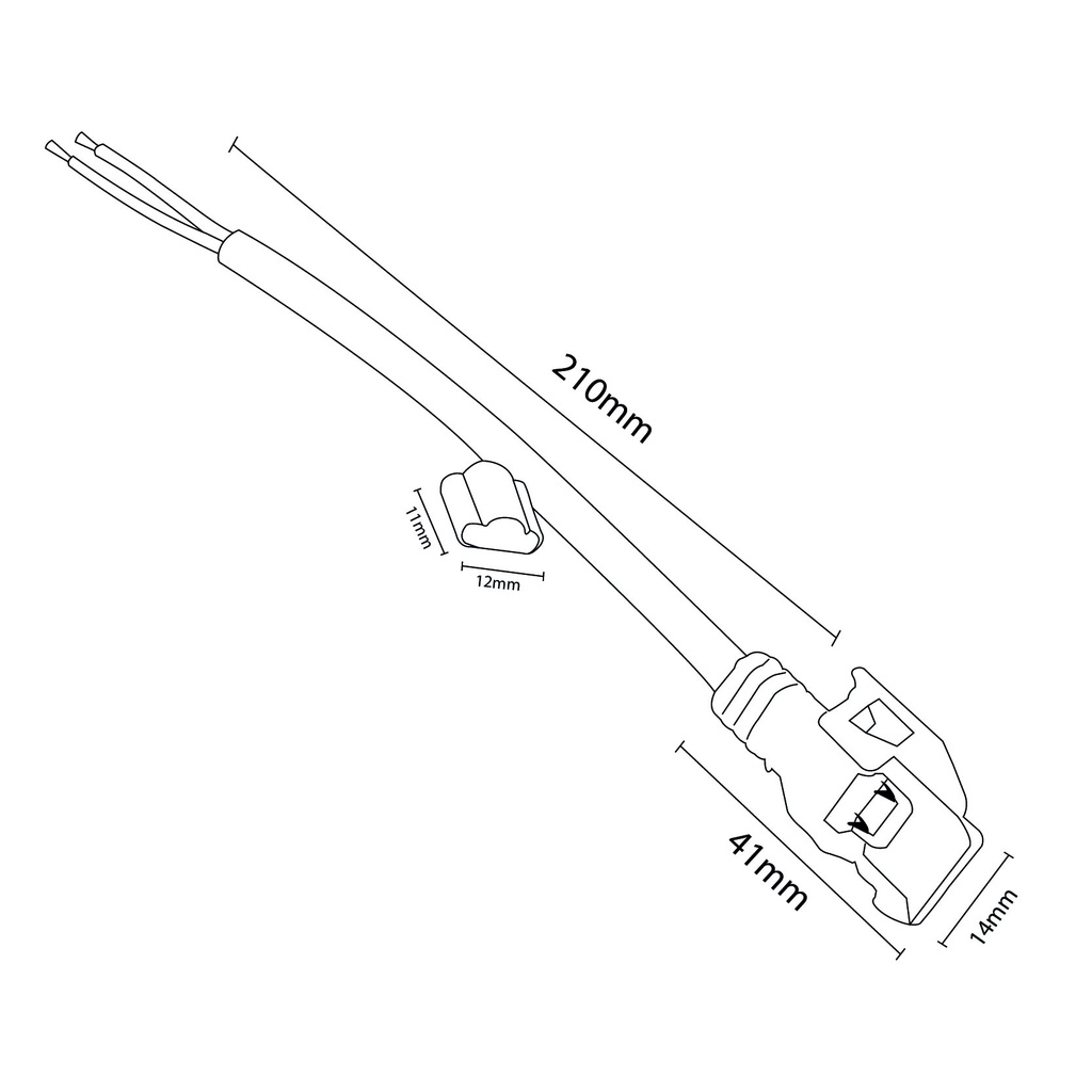 Cable adaptador crimpable para tira LED 220VAC COBpro. Mod. LM2340