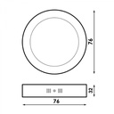 Panel de Superficie Serie Slim Circular 5W 4500K. Mod. LM5565