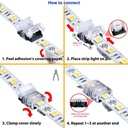 Conector de Hipopótamo Para Tira Led y Cable Ip65 10Mm 4Pin. Mod. LM2912