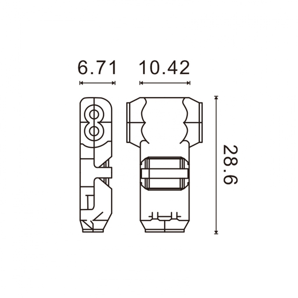 Conector Rápido En T Para 2 Cables En Paralelo. Mod. LM2921