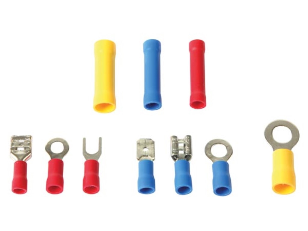 Kit de 150 terminales faston y redondos aislados. Mod. HAS05