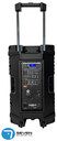 Altavoz con batería portátil 2 micros UHF USB BT TWS 800W Seven. Mod. SV12EVENT-BAT