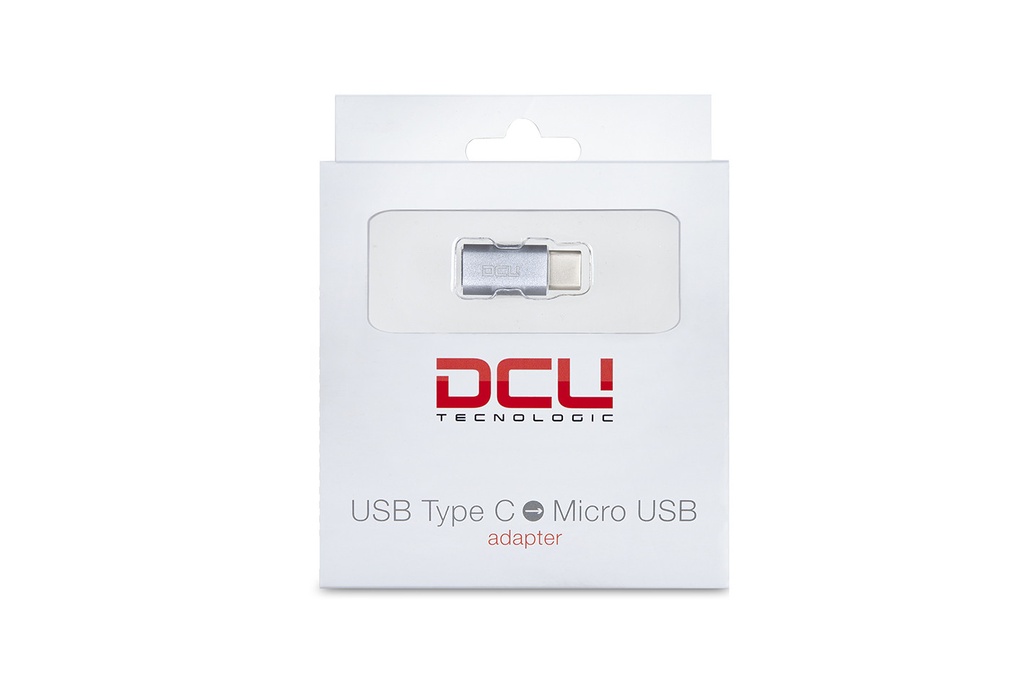 Adaptador USB C - micro USB gris aluminio DCU. Mod. 30402025-11213.jpg
