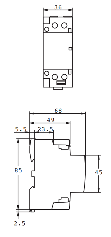 Contactor modular 4P 25A 10kW. Mod. WE-9260