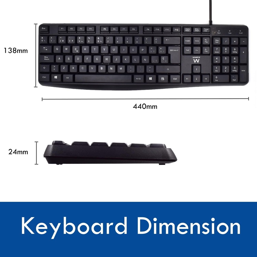 Combo Teclado + Ratón USB Dressy Biwond. Mod. DRESSY