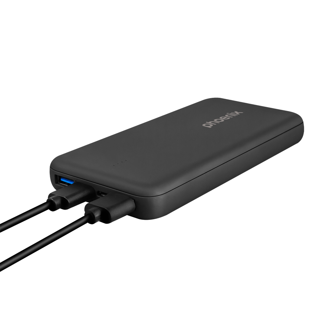Powerbank batería externa 10000mAh carga rápida Negro Phoenix. Mod. 10K2UAQC1UCPDB