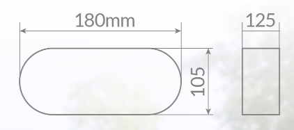 Aplique oval plástico blanco rejilla metálica E27. Mod. 000700643
