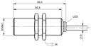 Sensor inductivo NPN NO M18 c/cable Balluff. Mod. BES007E