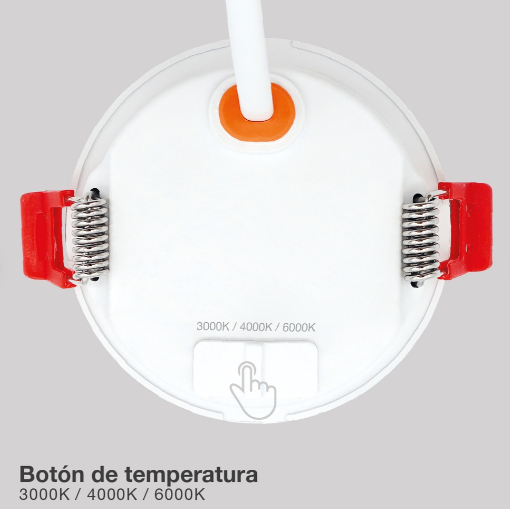 Aro redondo empotrable compacto LED Lumati CCT. Mod. 200400012