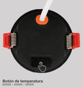 Aro redondo empotrable compacto LED Lumati CCT negro. Mod. 200400013