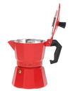 Cafetera italiana Kalossi 3 tazas Rojo. Mod. 400010009