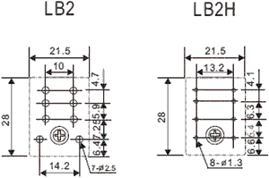 Relé electromagnético 230VAC 2 CTOS 10A/240VAC PCB. Mod. LB2N-230ATP