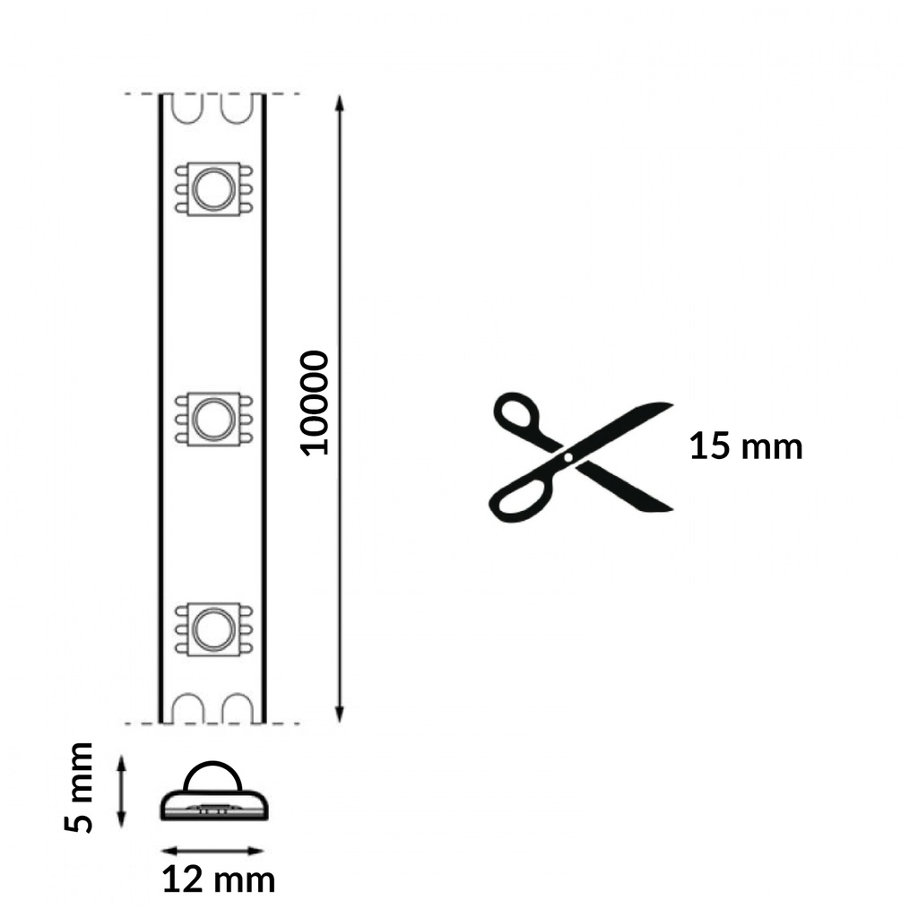 Tira de Led 24V Dc Smd2835 Optical Ip20 60 Led/m – 10 Metros. Mod. GA2846