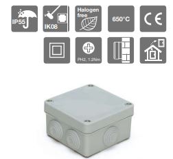 Caja estanca 112x112x64mm conos IP65 ABS Famatel. Mod. 3011