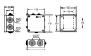 Caja estanca 112x112x64mm conos IP65 ABS Famatel. Mod. 3011