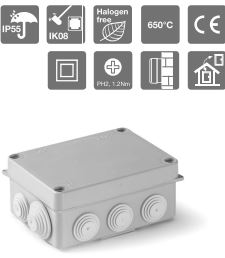 Caja estanca 118x159x72mm conos IP65 ABS Famatel. Mod. 3012
