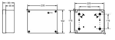 Caja estanca 175x225x85mm sin conos IP55 ABS Famatel. Mod. 3074