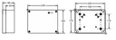 Caja estanca 175x225x85mm sin conos IP55 ABS Famatel. Mod. 3074