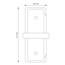 Conector I Reforzado Para Carril Monofásico blanco. Mod. LM3251