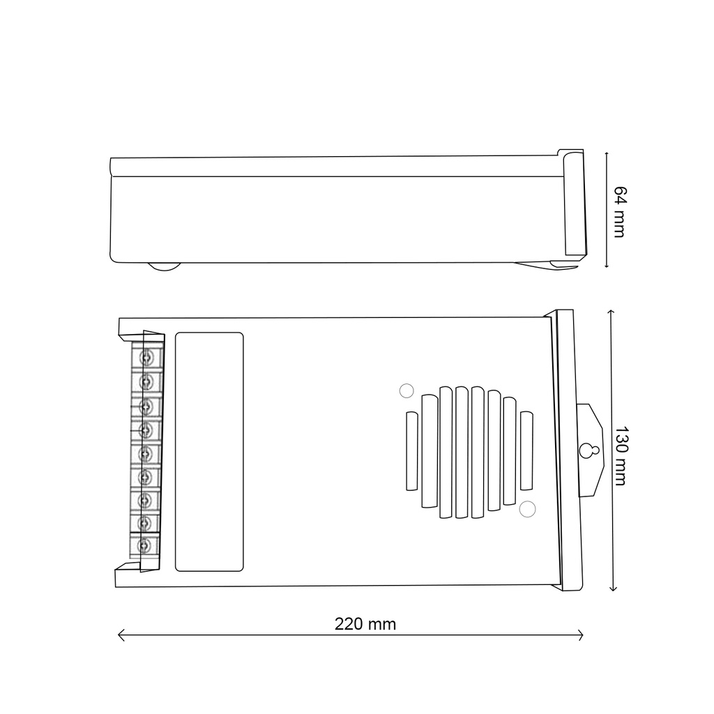 Fuente alimentación industrial 12VDC 1000W. Mod. LM2542