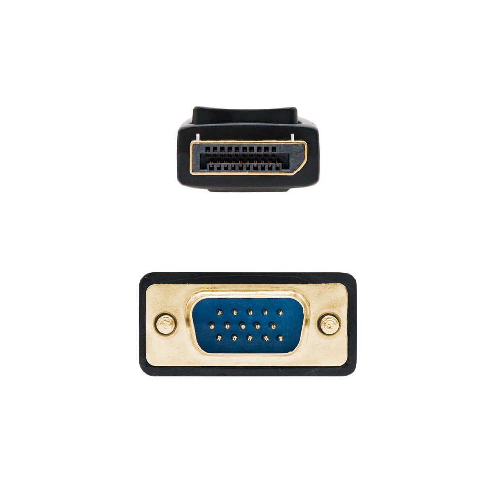 Cable conversor DISPLAYPORT a VGA, DP/M - VGA/M, Negro, 2.0 M. Mod. 10.15.4402