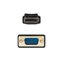 Cable conversor DISPLAYPORT a VGA, DP/M - VGA/M, Negro, 2.0 M. Mod. 10.15.4402