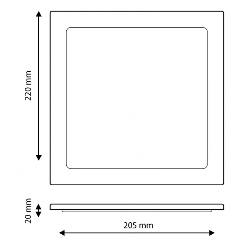 Downlight LED cuadrado 20W CCT Niquel. Mod. LM5521
