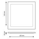 Downlight LED cuadrado 20W CCT Niquel. Mod. LM5521