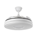 Ventilador de techo aspas retráctil 59W motor DC CCT DANI blanco. Mod. 165391401