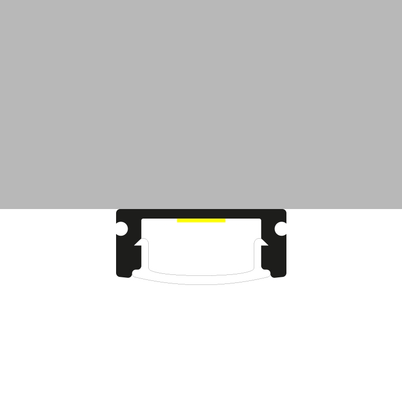 Perfil de Aluminio Sid Lacado Negro - 2 Metros. Mod. LM3708
