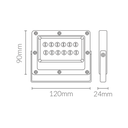 Foco proyector LED SMD Kado 10W 5700K 1200lm Ip65. Mod. 551030CW
