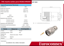 Conector TNC macho soldar RG58. Mod. 1245