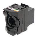 Toma RJ45 cat6A UTP keyston 180º negro. Mod. 0039N