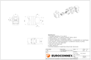 Toma RJ45 cat6A UTP keyston 180º negro. Mod. 0039N