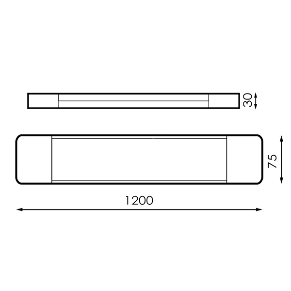 Regleta lineal 40W 120cm fría slim. Mod. LM1170