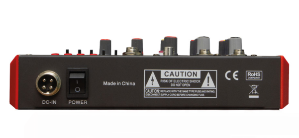 Mezclador analógico 4 canales USB Bluetooth Mark. Mod. MIXER MAXMINI4