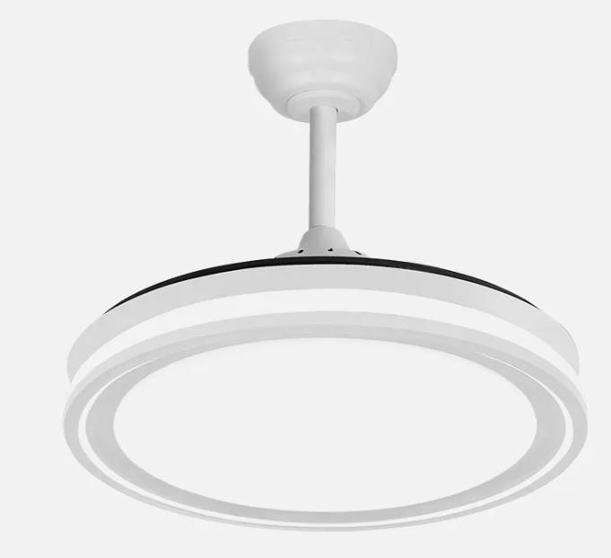 Ventilador de techo aspas retráctil 59W motor DC CCT Bandido blanco. Mod. 235791401