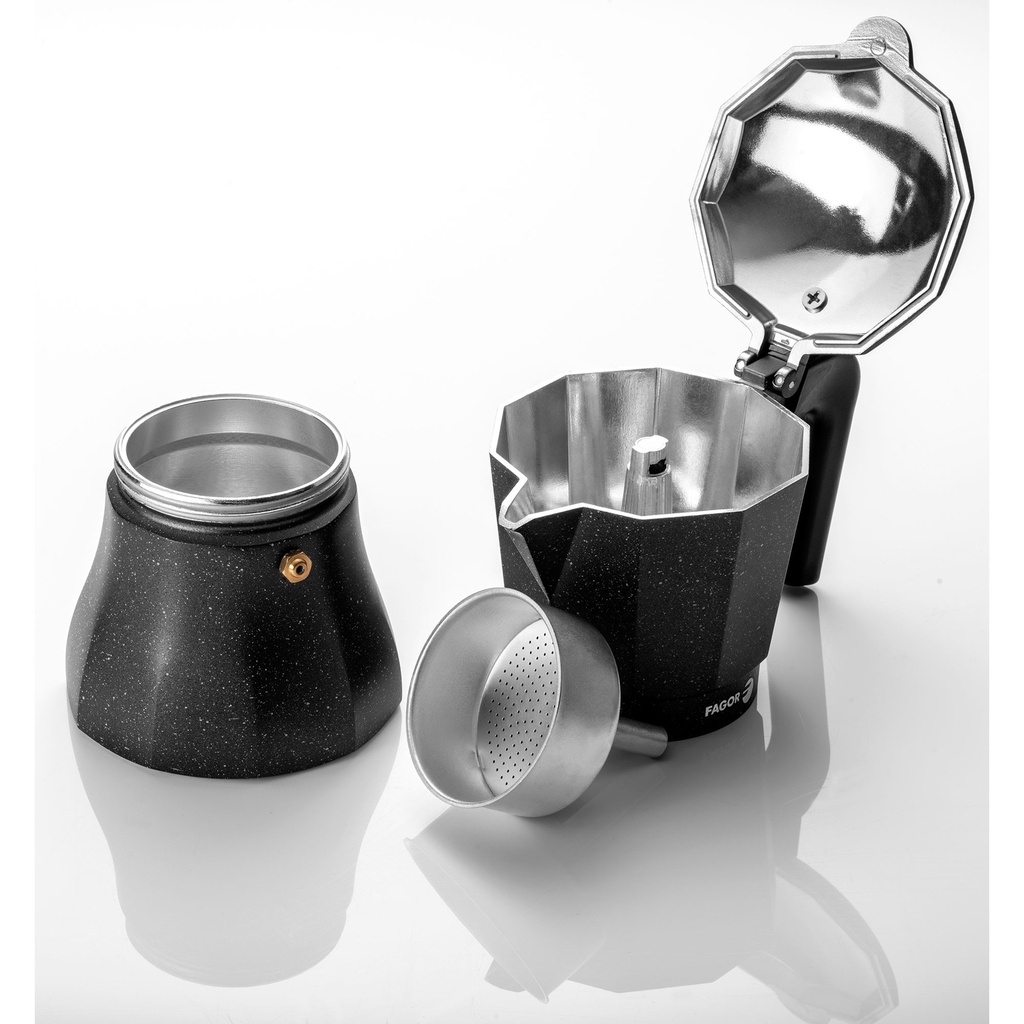 Cafetera Italiana 12 tazas aluminio Fagor. Mod. 81CFFGATI12