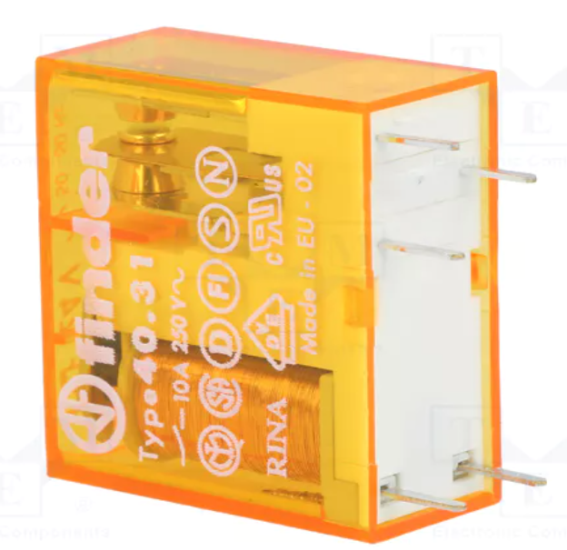 Relé standard 24Vca 1Cto. 10A Finder. Mod. 40.31.8.024.0000