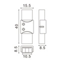 Conector Intermedio Para Tira Led Ip68 10Mm Out 8Mm In 2Pin. Mod. LM2922