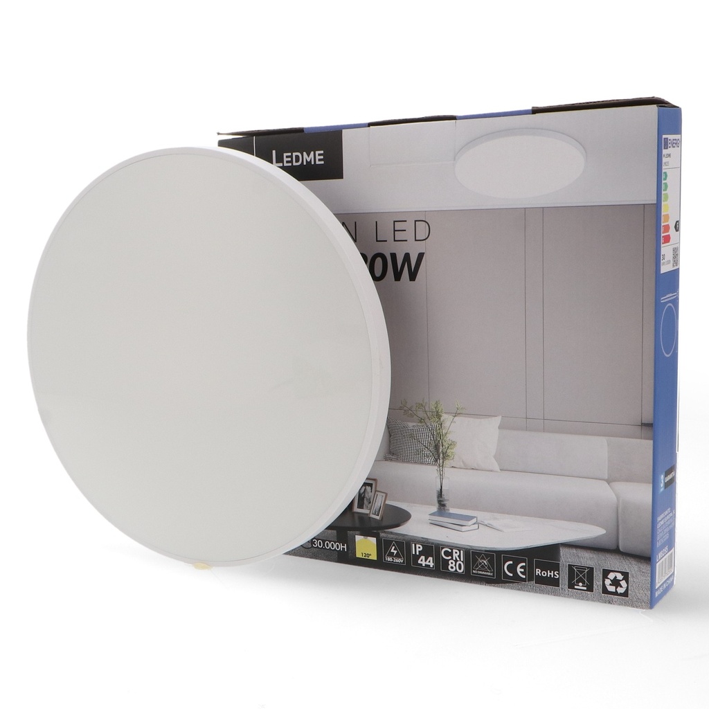 PLAFON SUPERFICIE LED SENSOR 16W 1100LM 6400K EDM. MOD. 32509