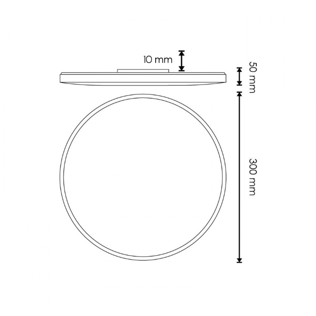 PLAFON SUPERFICIE LED SENSOR 16W 1100LM 6400K EDM. MOD. 32509