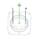 Enchufe Doble Schuko negro EP Wesa. Mod. EP-15-B