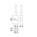 Conector Intermedio Con Cable Para Tira Led Ip68 10Mm Out 8Mm In 2Pin. Mod. LM2924