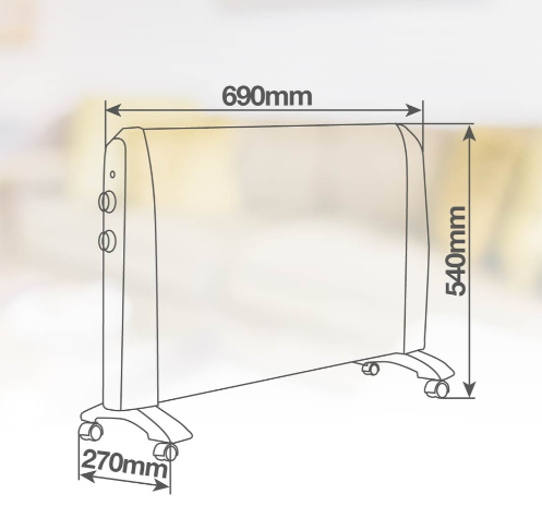 Radiador de mica Kambal Máx. 1500W Blanco. Mod. 301015010