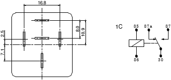 Relé coche electromagnético SPDT12VCC 40A. Mod. LD12P