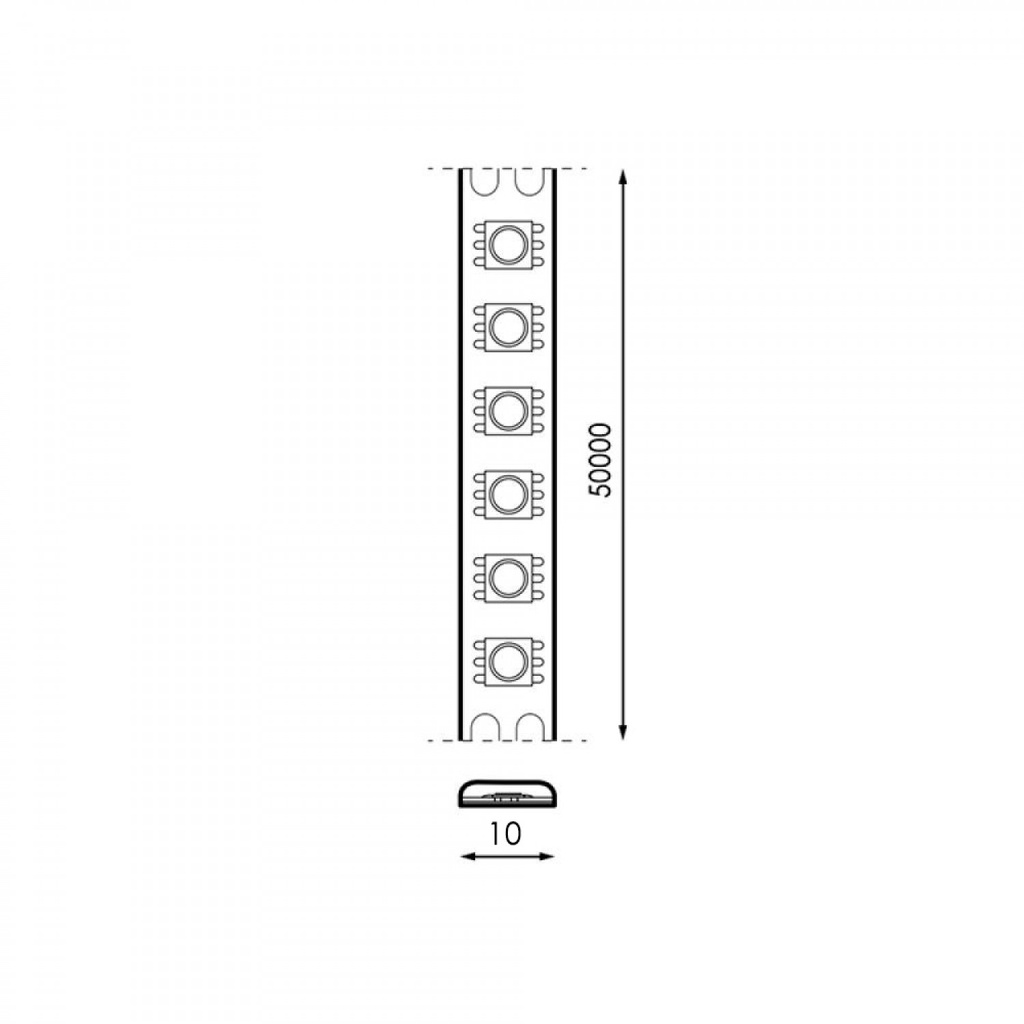 Tira Led 24V Cob Nake Ip20 Rgb 15W/m - 5 Metros. Mod. LM2471