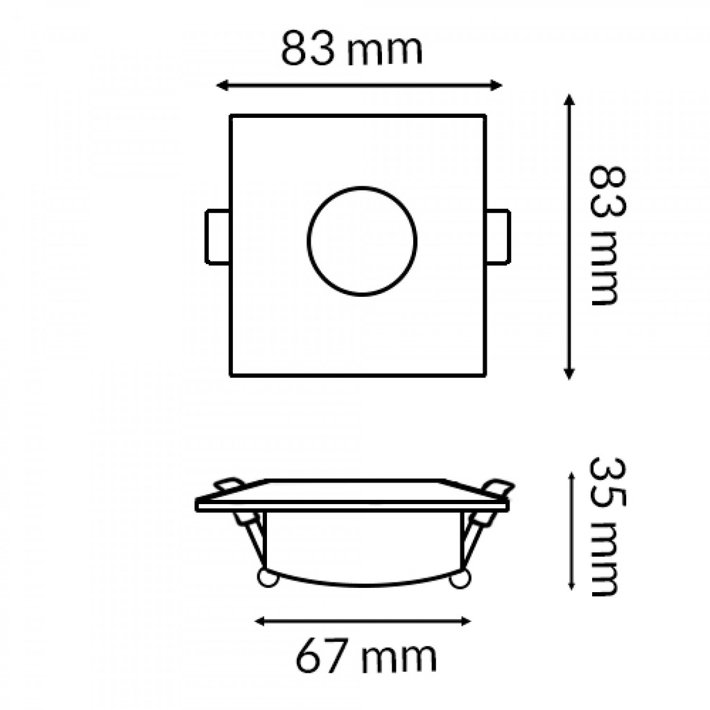 Aro empotrar doble aluminio rayado basculante. Mod. 3608